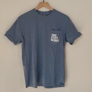 3/$30 🌸 NWOT Comfort Colors Pocket Tee Blue Gray Size Medium